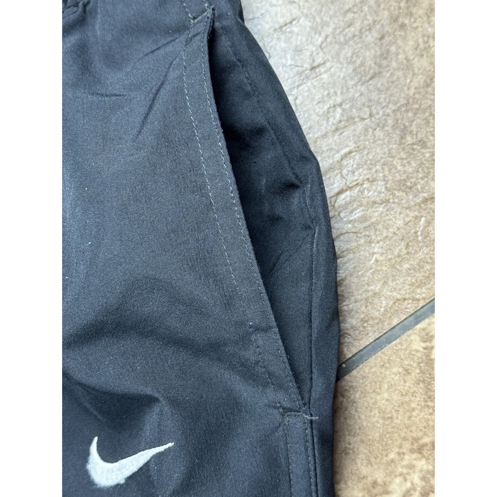 Vintage Y2K Nike Performance Windbreaker Track Pants Womens XL Black Ankle Zip - Picture 6 of 7